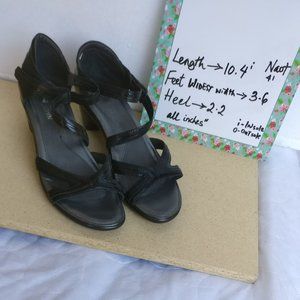 Naot Waterproof Shiny Patent Leather Low Heel Dress Sandal Wmn 41/10us/8uk